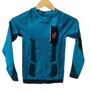 NEW NOOYME THERMAL BASE LAYER SET LON SLEEVE COLOR BLACK & BLUE SIZE SMALL